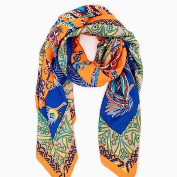 Tuckernuck Orange and Blue Preston Scarf - Picture 1 of 11